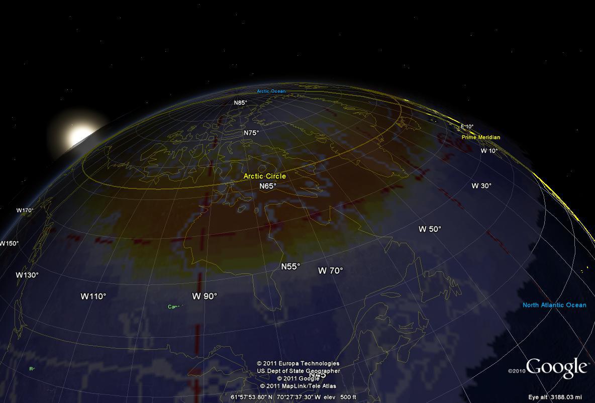 Aurora in Google Earth